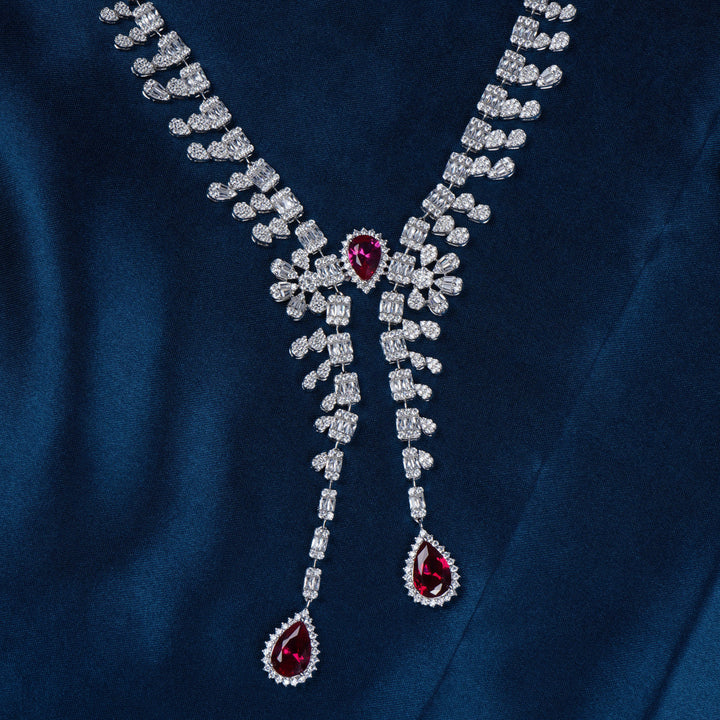 Ruby ( Pink) Swarovski Necklace